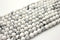 White Howlite Gemstone Beads, 8mm, Faceted